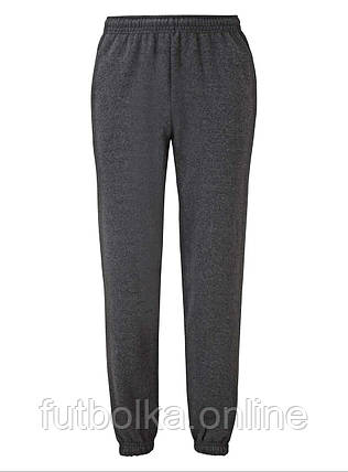 Темно-Сірі Меланж спортивні штани чоловічі з резинкою Classic elasticated cuff jog pants Fruit of the loom, фото 1