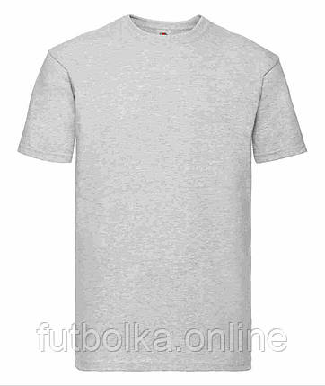 Сіро-Лілова футболка чоловіча 100% бавовна преміум Super premium Fruit of the loom, фото 1