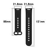 Силіконовий ремінець для Xiaomi Mi Watch Lite / Redmi Watch Black ( Чорний ), фото 5