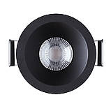 Точковий врізний LED світильник Ø40мм TWS02 (чор) 3W 3000K, фото 4