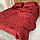 Літній однотонний набір постільної білизни (холофайбер) Сімейний, Бордо, фото 5