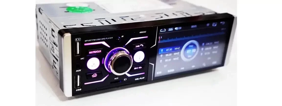 Автомагнітола 4063 ISO — Сенсорний екран 4,1" + RGB-підсвітка DIVX MP3 USB Bluetooth AV