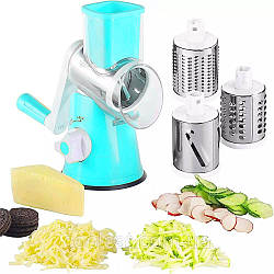 Овочерізка мультислайсер 3в1 для овочів, Kitchen Master, Блакитний / Ручний подрібнювач /Кухонна терка слайсер