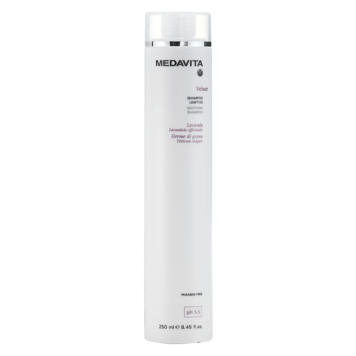 Шампунь заспокійливий для чутливої шкіри голови Medavita VELOUR Shampoo Lenitivo