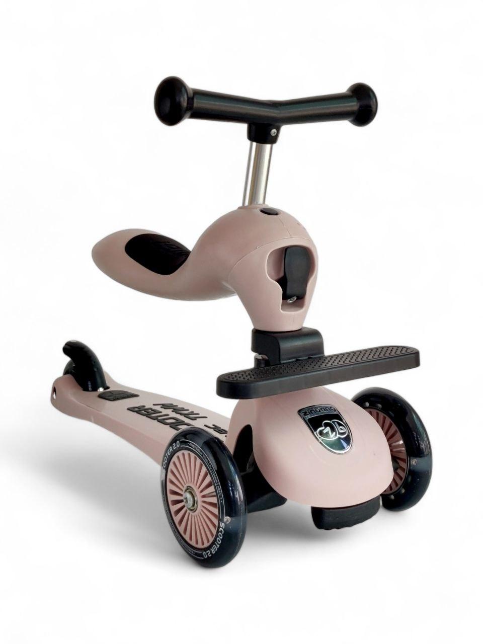 Дитячий складаний самокат-біговел Scooter Zinbang ABC TKWW 2in1 світні колеса