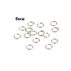 Кільце з"єднуюче біле срібло 6мм 25шт FSD010, фото 2