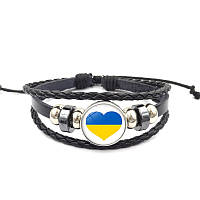 Патриотические браслеты из экокожи на регулируемом шнурке Уні