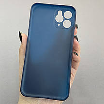 Чехол для iPhone 11 Pro ультратонкий карбоновый чехол на телефон айфон 11 про синій LKG, фото 2