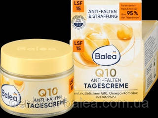 Денний крем проти зморщок з омега-комплексом Balea Q10 Anti Falten Tagescreme LSF 15 50 мл.