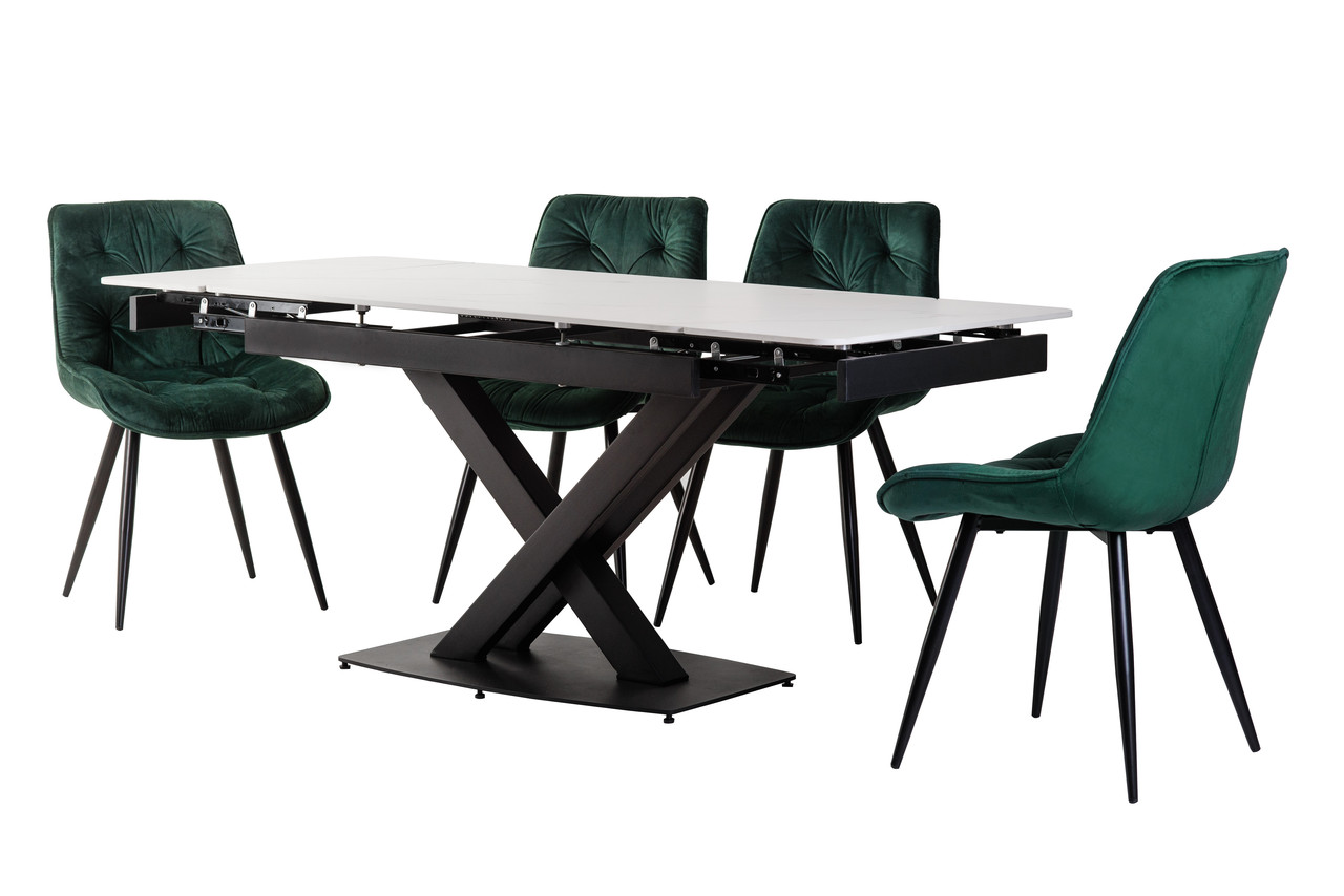 Стілець M-48 смарагдовий + чорний