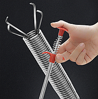 Інструмент для захоплення предметів і прочищення труб від засмічень, пружинний трос для каналізації