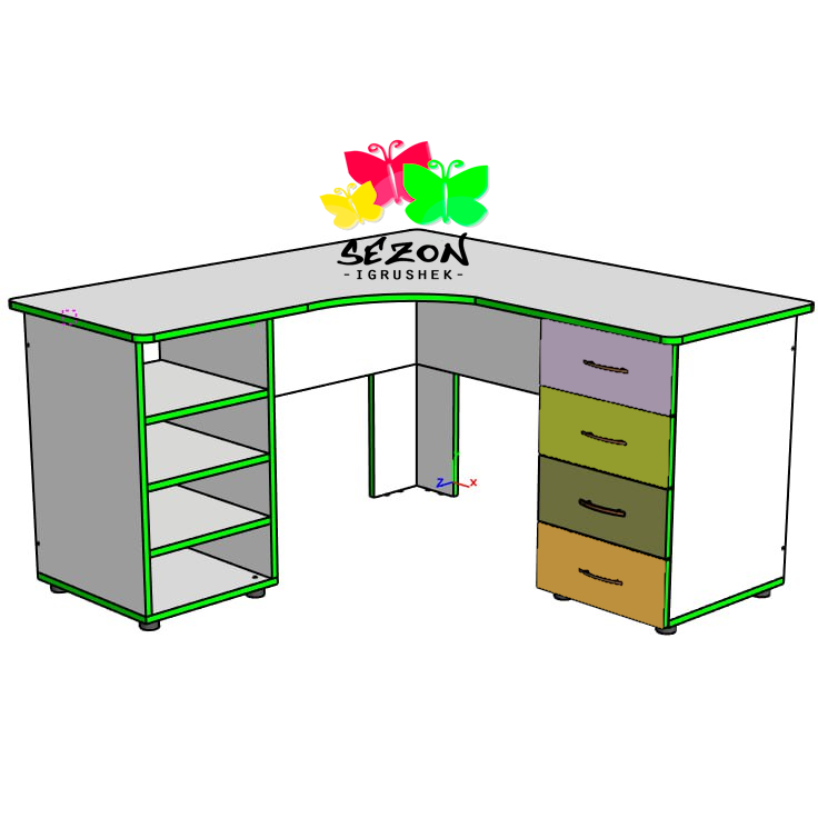 Кутовий стіл для вчителя, офісний кутовий НУШ ST-110, фото 1