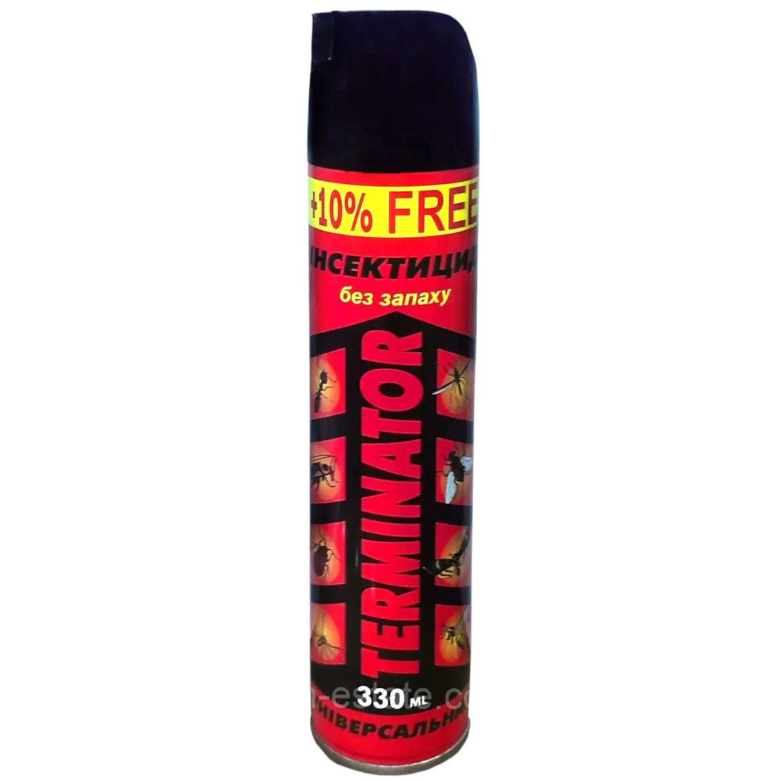 Дихлофос від тарганів мурах мух клопів універсальний Термінатор 330 мл. Засіб від усіх видів комах