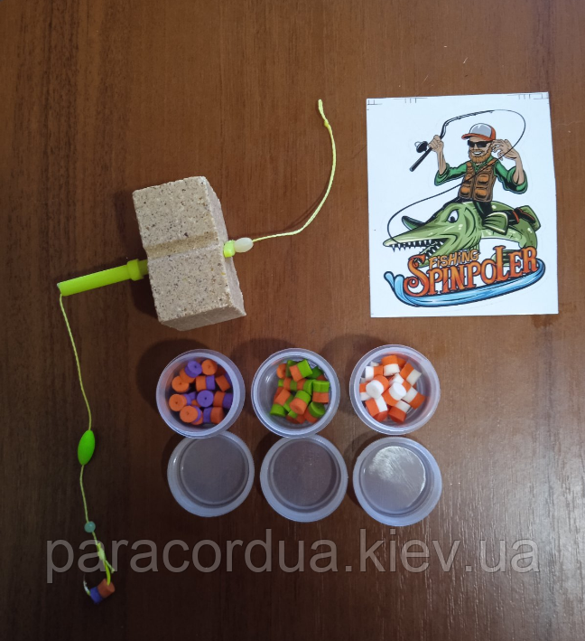 Набор: Оснастка светящаяся на карпа, карася с кексом Фанатик+ плавунець 3 шт.