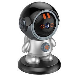 Поворотна безпровідна Wi-Fi-відеоня 2K з датчиком руху та режимом день ніч Чорно-сірий 48108