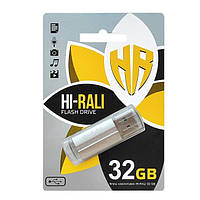 Флеш-накопичувач USB Hi-Rali 32GB Corsair series Silver