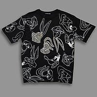 Футболка туника Bunny женская черная. S, M, L