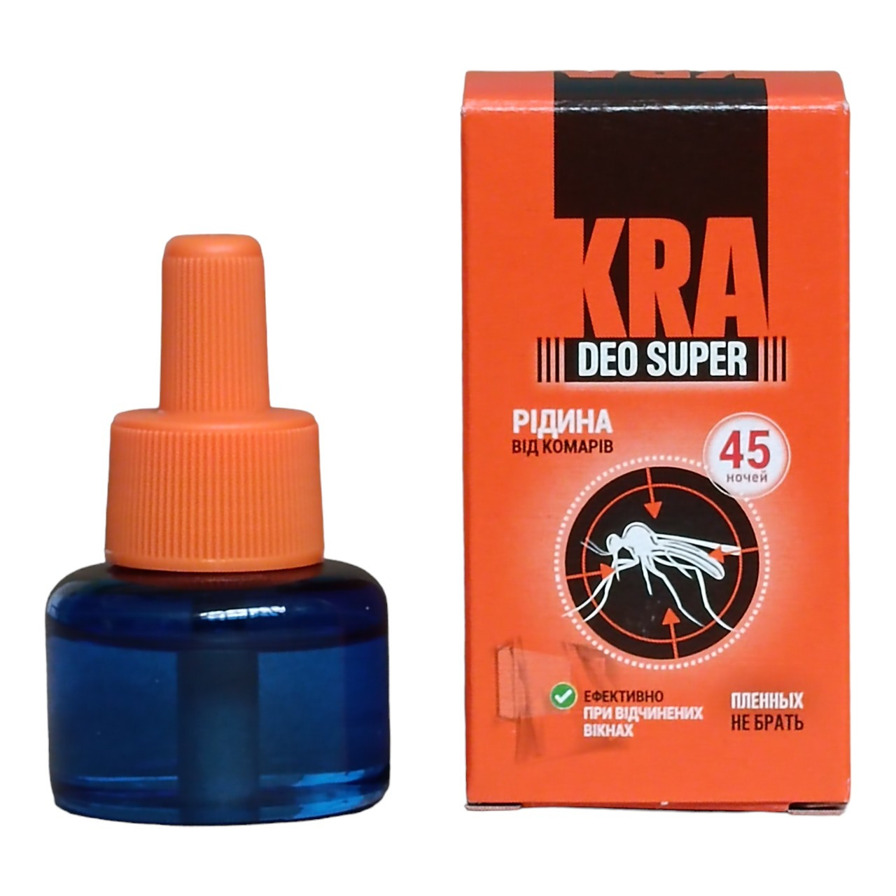 Рідина від комарів Kra Deo Super Ефект у разі відкритих вікон на 45 ночей