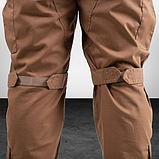 Штани тактичні з кишенями для наколінників койот, фото 4