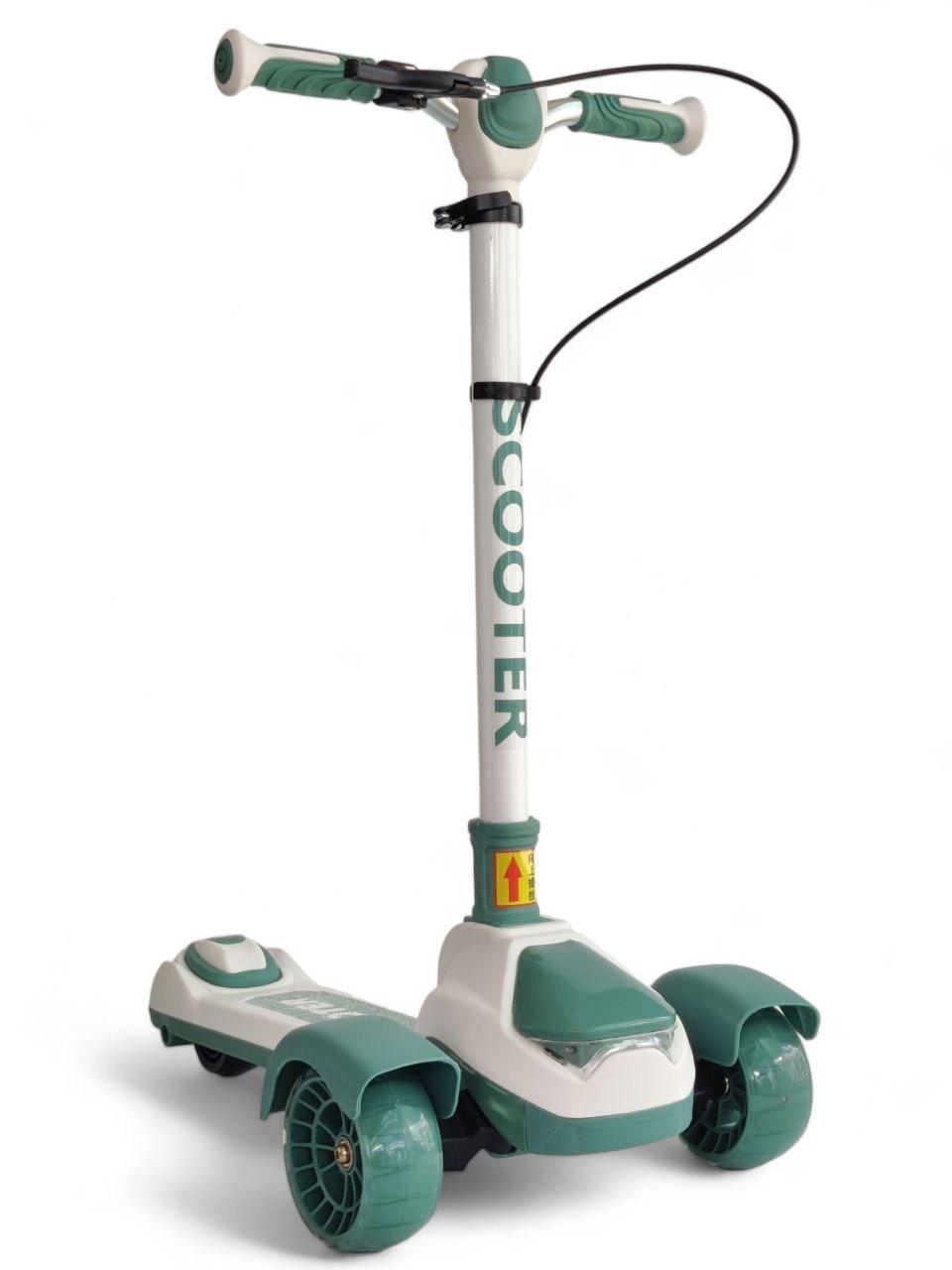 Дитячий складаний самокат із ручним гальмом Scooter Super High K612 світні колеса, музичні