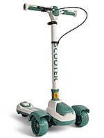 Дитячий складаний самокат із ручним гальмом Scooter Super High K612 світні колеса, музичні