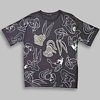 Футболка туника Bunny женская темно-серая. S, M, L