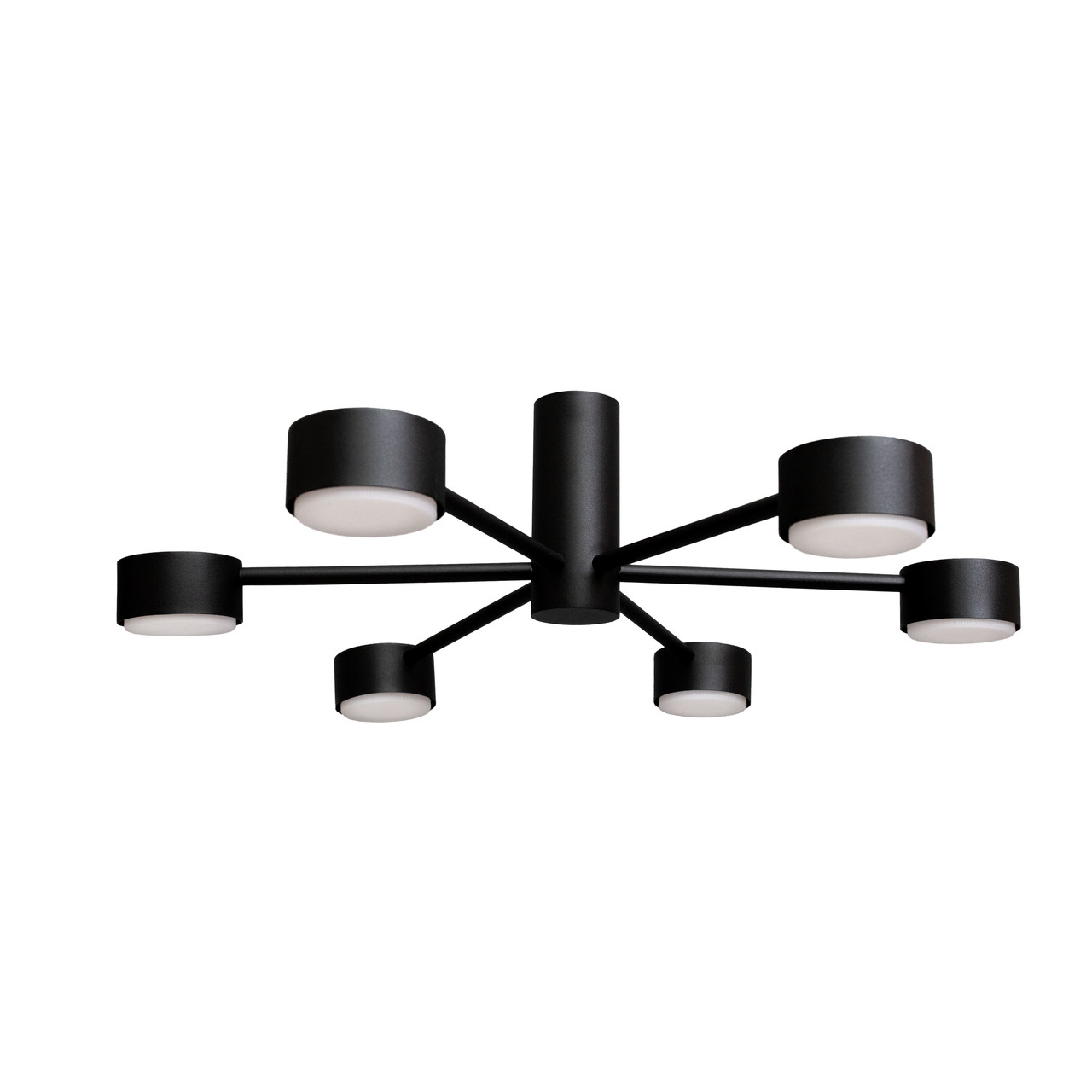Люстра стельова MSK Electric Copter на шість круглих плафонів під лампи GX53 NL 8041-6 BK чорний, фото 1