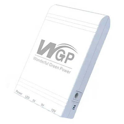 Mini Ups Wgp, Powerbank на 10400Mah, Виходи Usb, DC 9V, 12V. Ібп для Роутерів Білий 207134