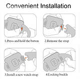 Силіконовий ремінець для Xiaomi Mi Watch Lite / Redmi Watch Black ( Чорний ), фото 4