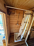 Дерев'яна мобільна Баня-Квадро квадро "Беверен" 6 м (вільха, з котелом на дровах), фото 5