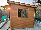 Дерев'яна мобільна Баня-Квадро квадро "Беверен" 6 м (вільха, з котелом на дровах), фото 6