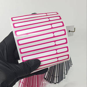 Наліпки на тіпси рожеві Total Beauty 1 лист/50 Наліпок