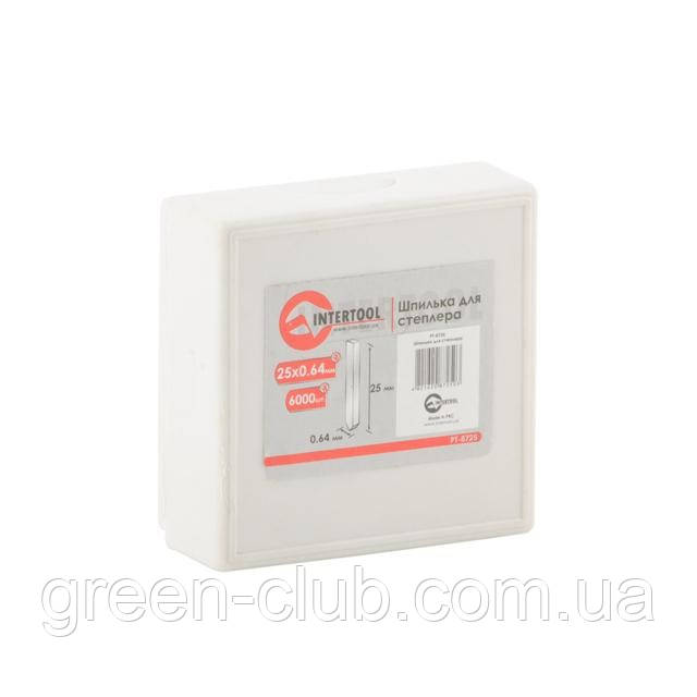 Шпилька для степлера PT-1611 25 мм d=0,64 мм 6000 шт./пач. INTERTOOL PT-8725