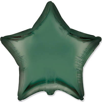 Flexmetal 18" Зірка сатин темно-зелена Dark green Фольгований шар