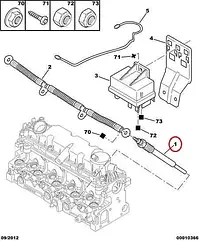 Свічка розжарювання на Peugeot Boxer 2, Citroen Jumper 2 (2003-2006) 2.2HDi, 5960F4
