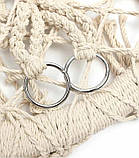 Підвісне крісло-гойдалка (без подушки) Гамак гніздо лелеки G332K КРЕМОВЕ, фото 3