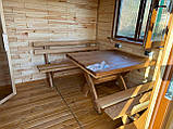 Дерев'яна мобільна Баня-Квадро квадро "Беверен" 6 м (вільха, з котелом на дровах), фото 9
