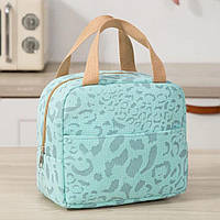 Сумка для ланчу (ланч бег) в анімалістичному принті (Бірюзовий)