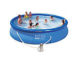 Надувний безкаркасний круглий басейн Intex 28132 (366-76см, 5621 л, фільтр-насос 230V) Синій Акція до 07.07, фото 5