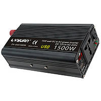 Інвертор Lvyuan 1500 Вт DC 12-24V в AC 220V 1500 Вт Чорний