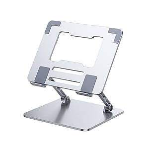 Підставка для ноутбука 13-17" зі зміною нахилу TRY B03 Laptop Stand aluminium silver