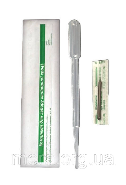 Комплект для забору капілярної крові, стерильний