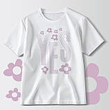 Футболка жіноча Stedman з принтом YES  XS біла, фото 2