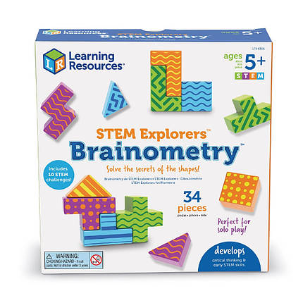 Навчальний ігровий набір LEARNING RESOURCES STEM Explorers™ Brainometry™ - КОЛЬОРОВА ГЕОМЕТРІЯ, фото 1