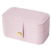 Міні-шкатулка для ювелірних виробів для подорожей та зберігання. Рожевий
