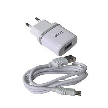 Зарядка для смартфона Hoco C11 (1A/USB1) + micro
