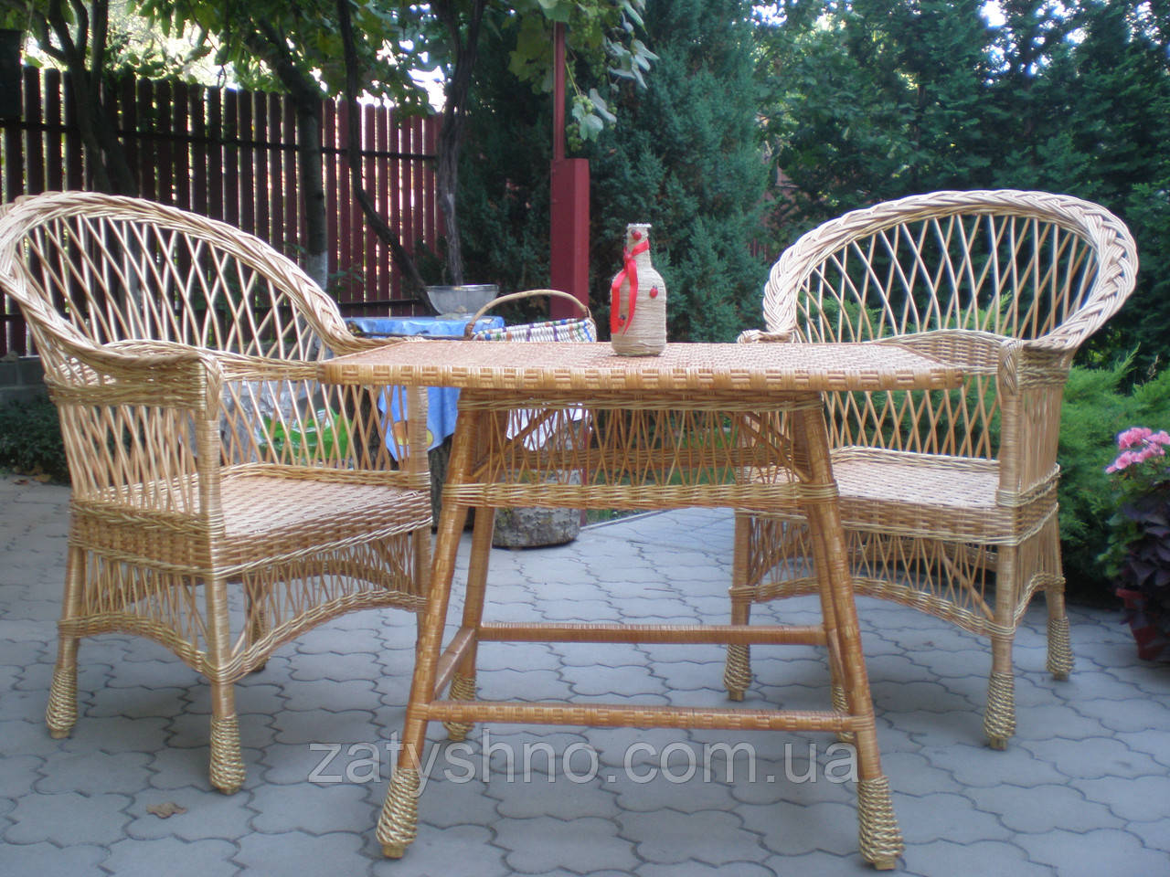 Кресло из лозы плетеное для дачи кофейное - фото 6 - id-p17964375