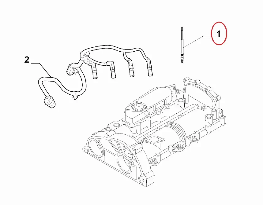Свічка розжарювання на Fiat Ducato 244 (2002-2006) 2.3JTD, 500351992