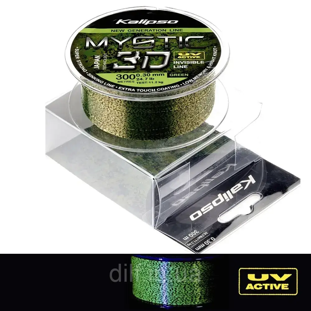 Леска Kalipso Mystic 3D Green 300m 0.30mm