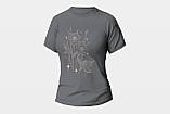 Футболка жіноча Stedman з принтом МАК  XS сіра, фото 2